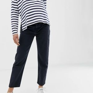 ASOS maternity black cropped jeans